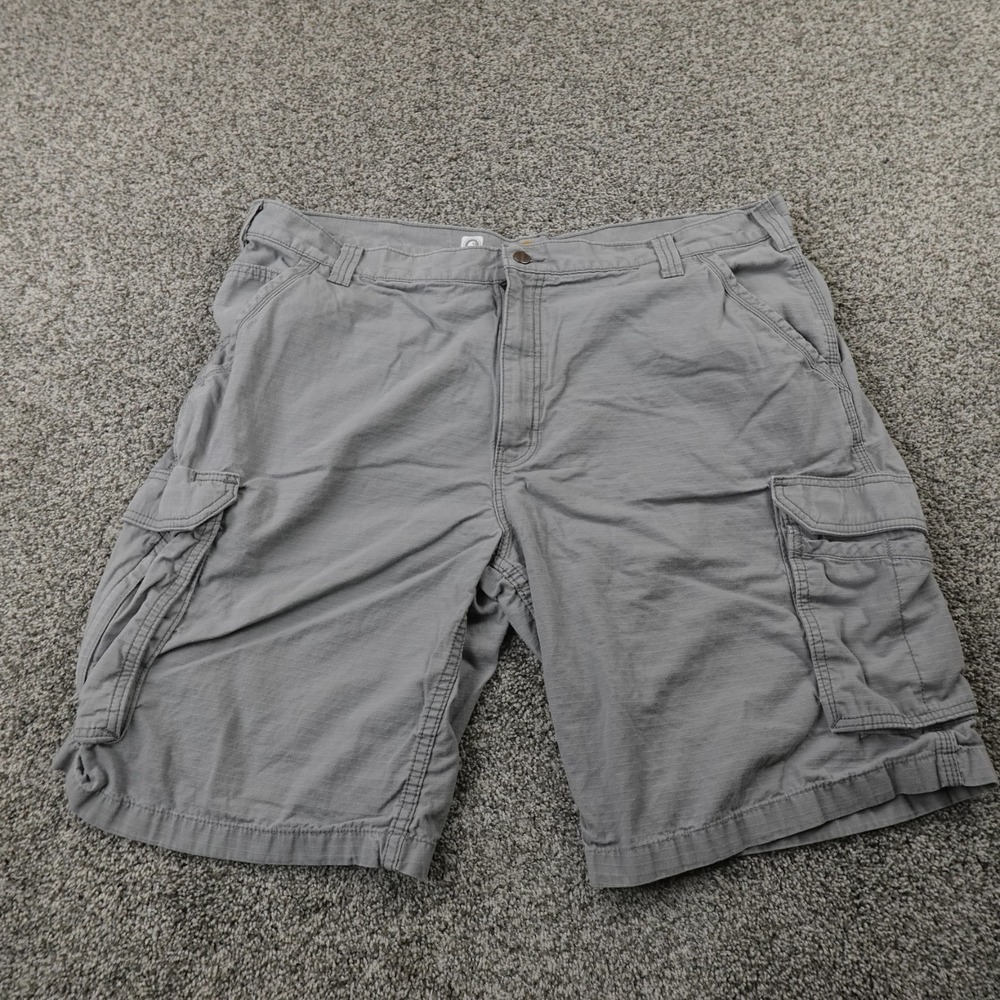 Carhartt Shorts Mens 42 Gray Force Canvas Relaxed Fit Cargo Utility Ripstop Work
